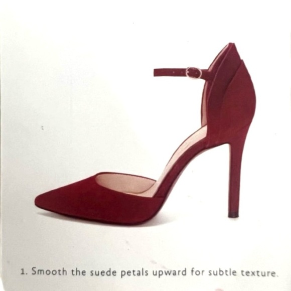 Jessica Simpson Red Suede Stiletto Ankle Strap, Pointed Heels, Womens size 9.5 - Picture 13 of 14